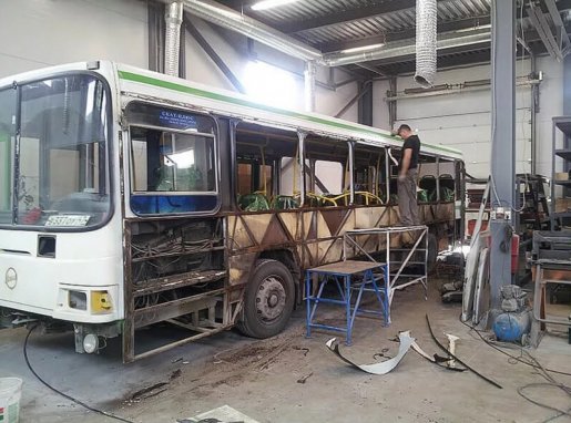 Ремонт автобусов, замена стекол, ремонт кузова стоимость ремонта и где отремонтировать - Кемерово