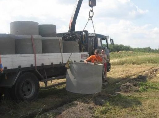 Перевозка бетонных колец и колодцев манипулятором стоимость услуг и где заказать - Прокопьевск