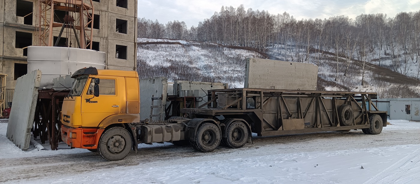 Аренда и услуги панелевозов для перевозки ЖБИ изделий в Киселевске