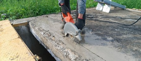 Алмазная резка проемов. Бетон, железобетон, кирпич. Рез до 50 см.